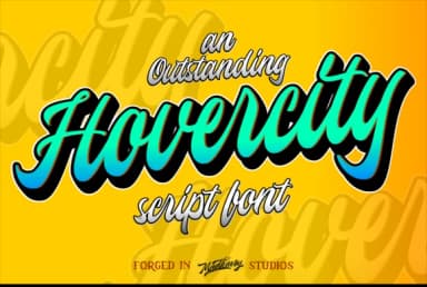 Hovercity Font by madhavey — Script Handwritten Font — thumbnail 1