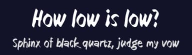 How low is low? by Juha Korhonen — Script Handwritten Font — thumbnail 2