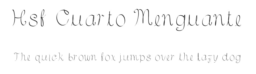 Hsf Cuarto Menguante by Hanny  Sandoval — Script Handwritten Font