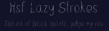 Hsf Lazy Strokes by Hanny  Sandoval — Script Handwritten Font — thumbnail 2