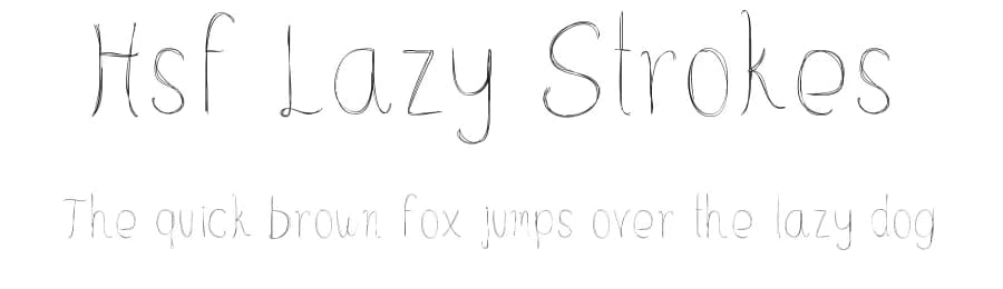 Hsf Lazy Strokes by Hanny  Sandoval — Script Handwritten Font