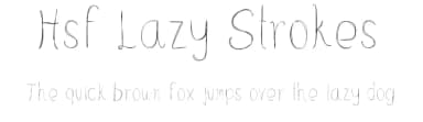 Hsf Lazy Strokes by Hanny  Sandoval — Script Handwritten Font — thumbnail 1