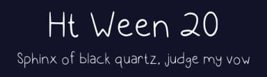 Ht Ween 20 by Dani Schaefer — Script Handwritten Font — thumbnail 2
