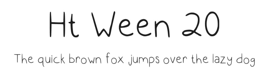 Ht Ween 20 by Dani Schaefer — Script Handwritten Font