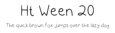 Ht Ween 20 by Dani Schaefer — Script Handwritten Font — thumbnail 1