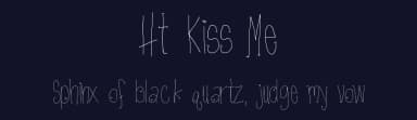 Ht Kiss Me by Holly Trimmer — Script Handwritten Font — thumbnail 2