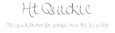 Ht Quickie by Holly Trimmer — Script Handwritten Font — thumbnail 1