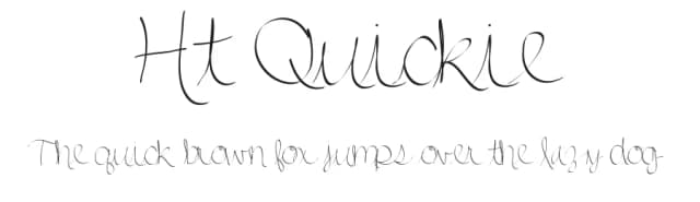 Ht Quickie by Holly Trimmer — Script Handwritten Font