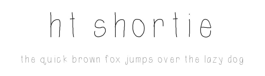 Ht Shortie by Holly Trimmer — Script Handwritten Font