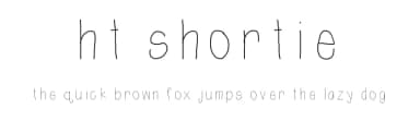 Ht Shortie by Holly Trimmer — Script Handwritten Font — thumbnail 1