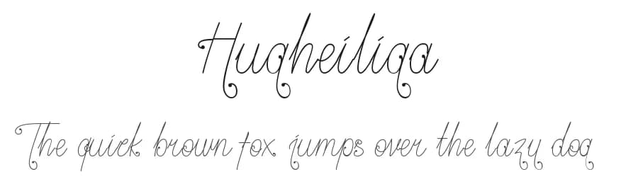 Hugheiliga by Waluyo Raharjo — Script Handwritten Font