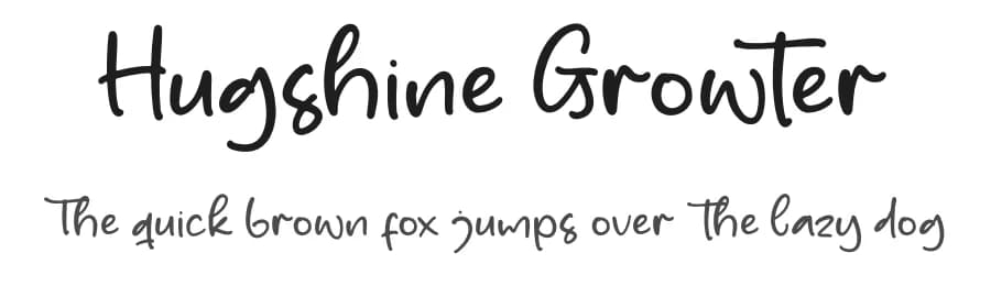 Hugshine Growter by Perspectype Studio - Letterena.com — Script Handwritten Font