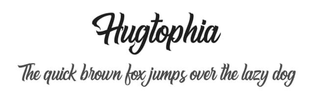 Hugtophia by Maculinc — Script Handwritten Font