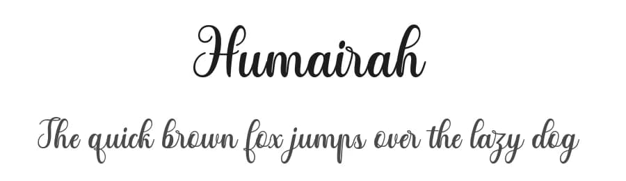 Humairah by Marwah Store — Script Handwritten Font