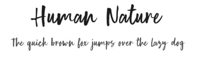 Human Nature by BLKBK Fonts — Script Handwritten Font — thumbnail 1