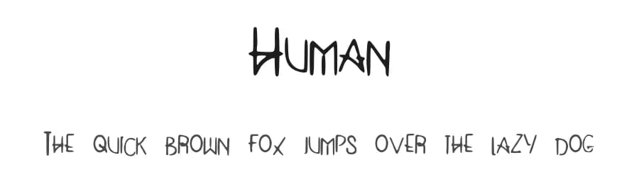 Human by Ben Runneboom — Script Handwritten Font