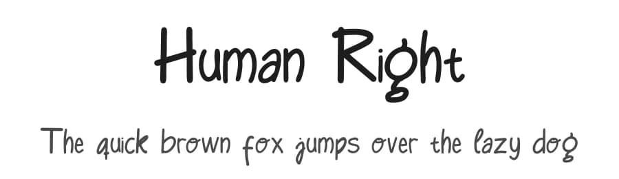 Human Right by Moch Zaenal Abidin — Script Handwritten Font