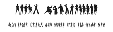 Human Silhouettes by Intellecta Design — Dingbats Font — thumbnail 1