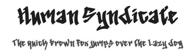 Human Syndicate by Yoga Letter — Script Handwritten Font