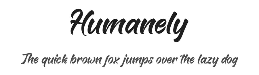 Humanely by www.movefont .com — Script Handwritten Font