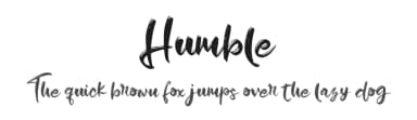 Humble by Vunira Design — Script Handwritten Font — thumbnail 1