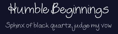 Humble Beginnings by Jessica Darnell - Darn Design — Script Handwritten Font — thumbnail 2