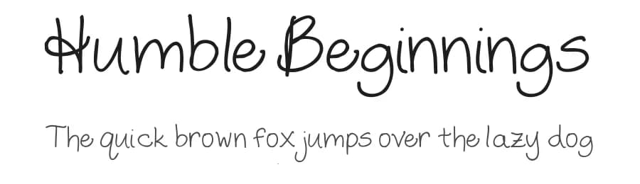 Humble Beginnings by Jessica Darnell - Darn Design — Script Handwritten Font — preview 1