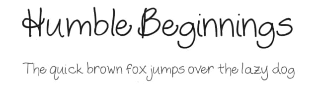 Humble Beginnings by Jessica Darnell - Darn Design — Script Handwritten Font