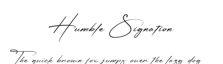 Humble Signation by Halymunt Studio — Script Handwritten Font