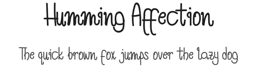 Humming Affection by Airotype — Script Handwritten Font