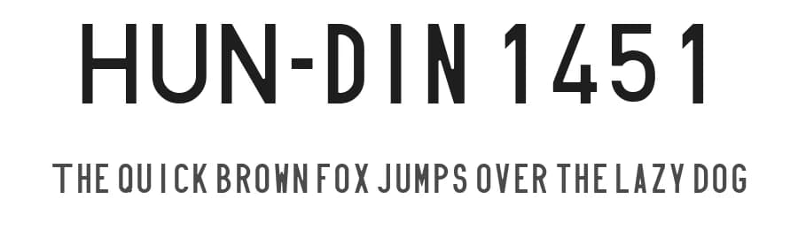 HUN-din 1451 by Daniel Adamko — Sans Serif Font