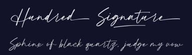 Hundred Signature by Fikryal studio — Script Handwritten Font — thumbnail 2