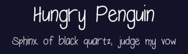 Hungry Penguin by Sabrina Schleiger — Script Handwritten Font — thumbnail 2