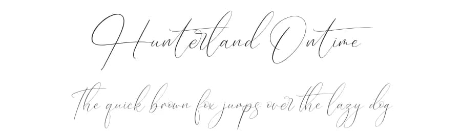 Hunterland Ontime by Perspectype Studio - Letterena.com — Script Handwritten Font