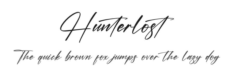 Hunterlost by Letterena Studios — Script Handwritten Font
