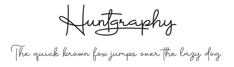 Huntgraphy by MJType — Script Handwritten Font