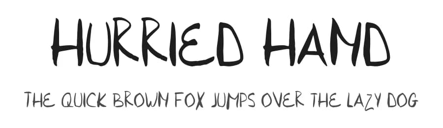 Hurried Hand by Paige Lyon — Script Handwritten Font