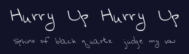Hurry Up Hurry Up by Screaming Fonts — Script Handwritten Font — thumbnail 2