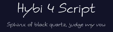 Hybi 4 Script by Peter Hübner — Script Handwritten Font — thumbnail 2