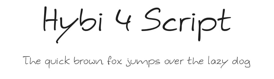 Hybi 4 Script by Peter Hübner — Script Handwritten Font