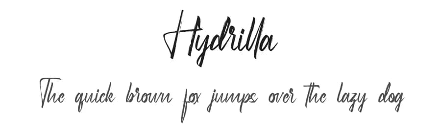 Hydrilla by Calligraphy Fonts — Script Handwritten Font