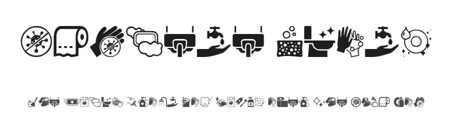 Hygiene Icons by Woodcutter — Dingbats Font