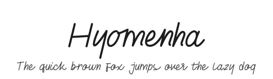 Hyomenha by Tychitype — Script Handwritten Font — preview 1