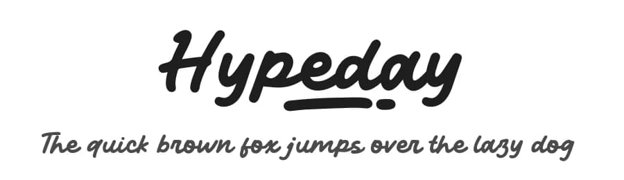 Hypeday by Khurasan — Script Handwritten Font