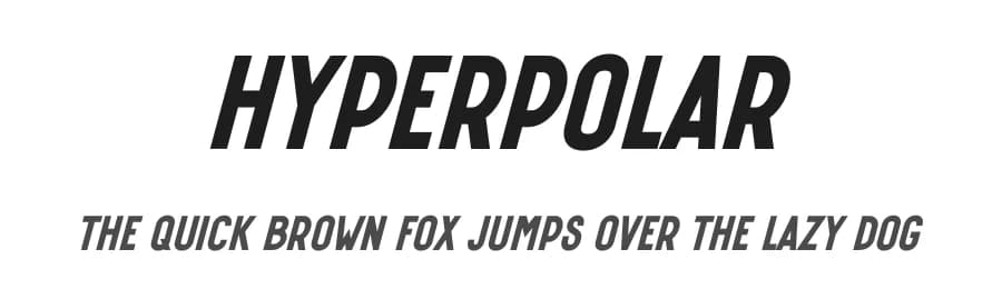 Hyperpolar by Bisou — Sans Serif Font