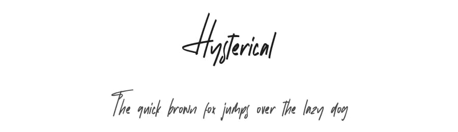 Hysterical by Vunira Design — Script Handwritten Font