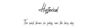 Hysterical by Vunira Design — Script Handwritten Font — thumbnail 1
