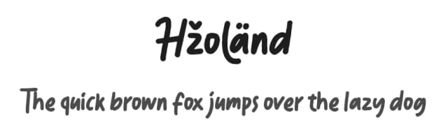 Hzoland by Amir Subqi Setiaji — Script Handwritten Font