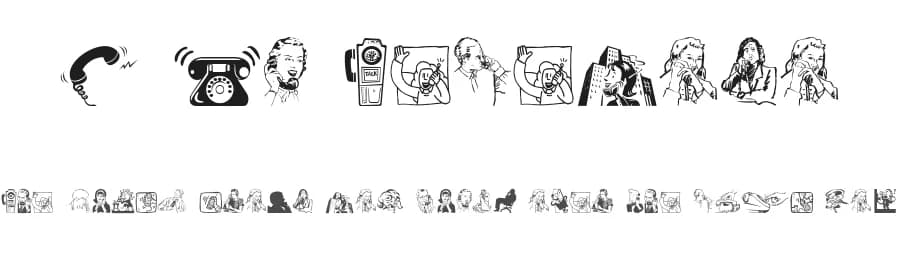 I Am Telefono by deFharo — Dingbats Font