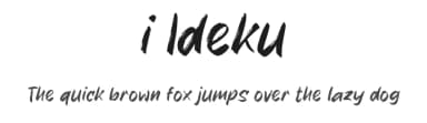 i Ideku by wepfont.com — Script Handwritten Font — thumbnail 1